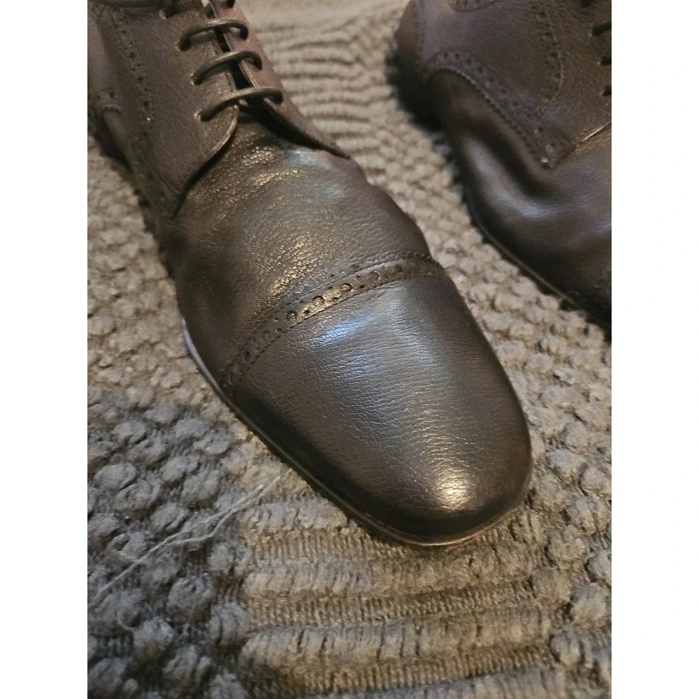 Authentic Bally Leather Black‎ Dress Shoes Size 10.5